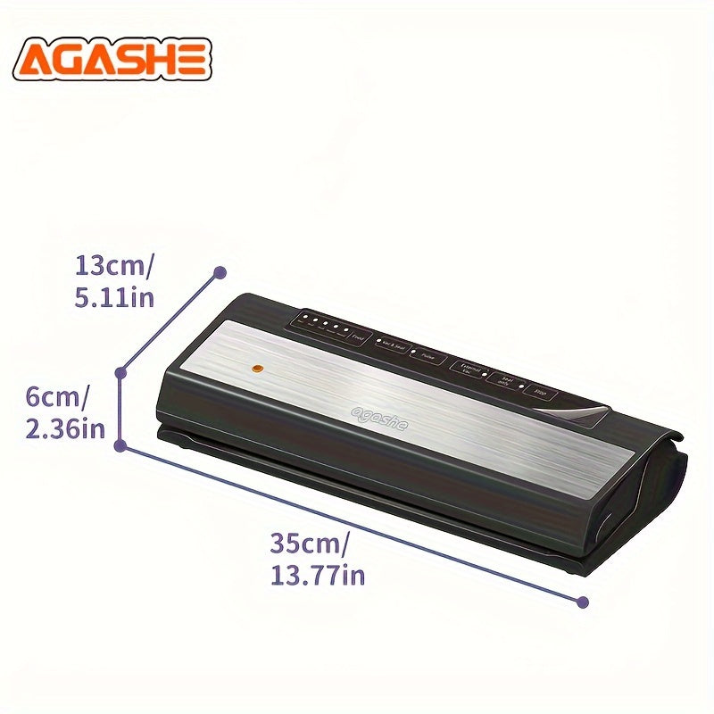 EU стандартный вакуумный упаковщик из нержавеющей стали с 5 настройками температуры, включает 20 пакетов