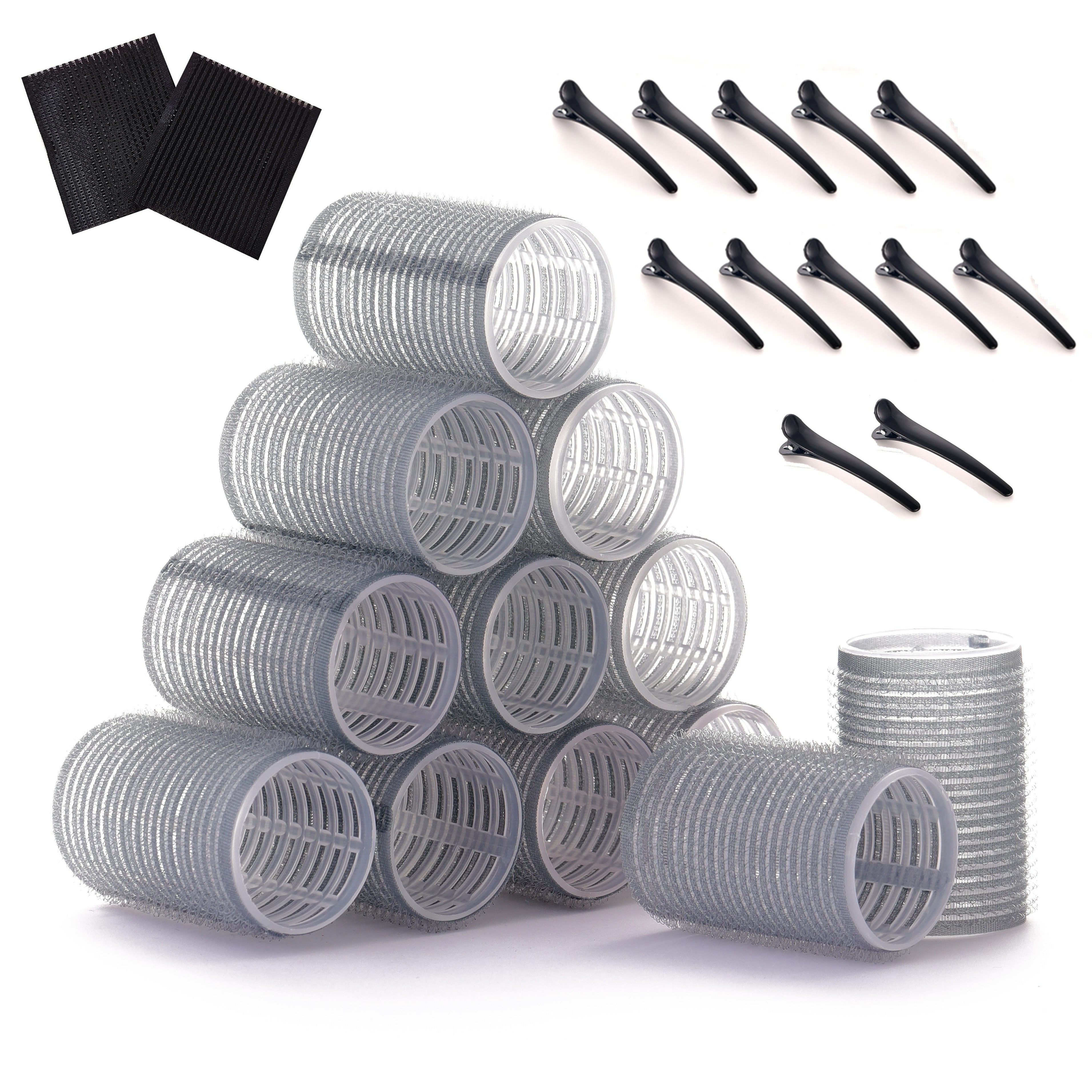 26-Piece Large Hair Roller Set with Self-Clipping Curlers and Clips for DIY Styling