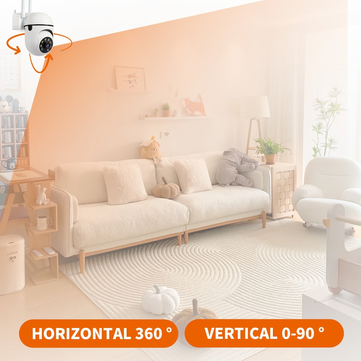 Smart Home Security Camera with Night Vision Two-Way Audio Motion Detection Cloud Storage