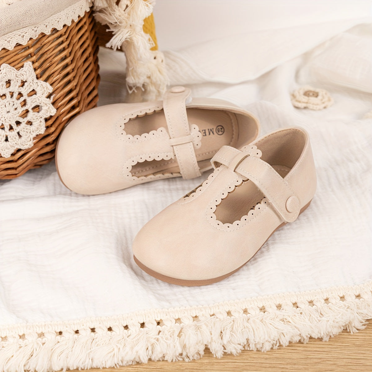 Zapatos Mary Jane para niñas, casuales, antideslizantes, para todas las estaciones, con punta redonda y adorno de picos