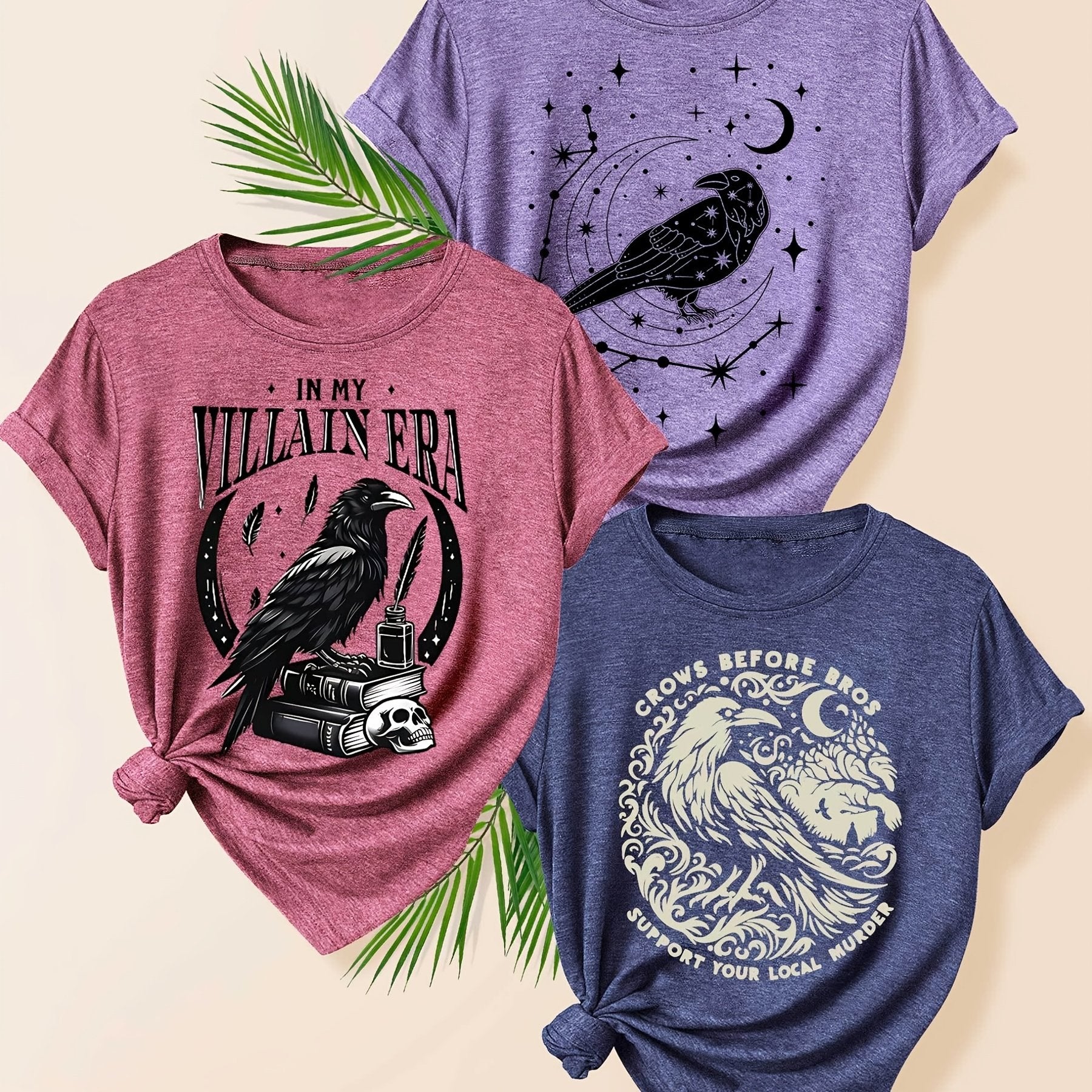 Women’s Cotton Owl Pattern T-Shirt Summer Casual Short Sleeve Multiple Colors