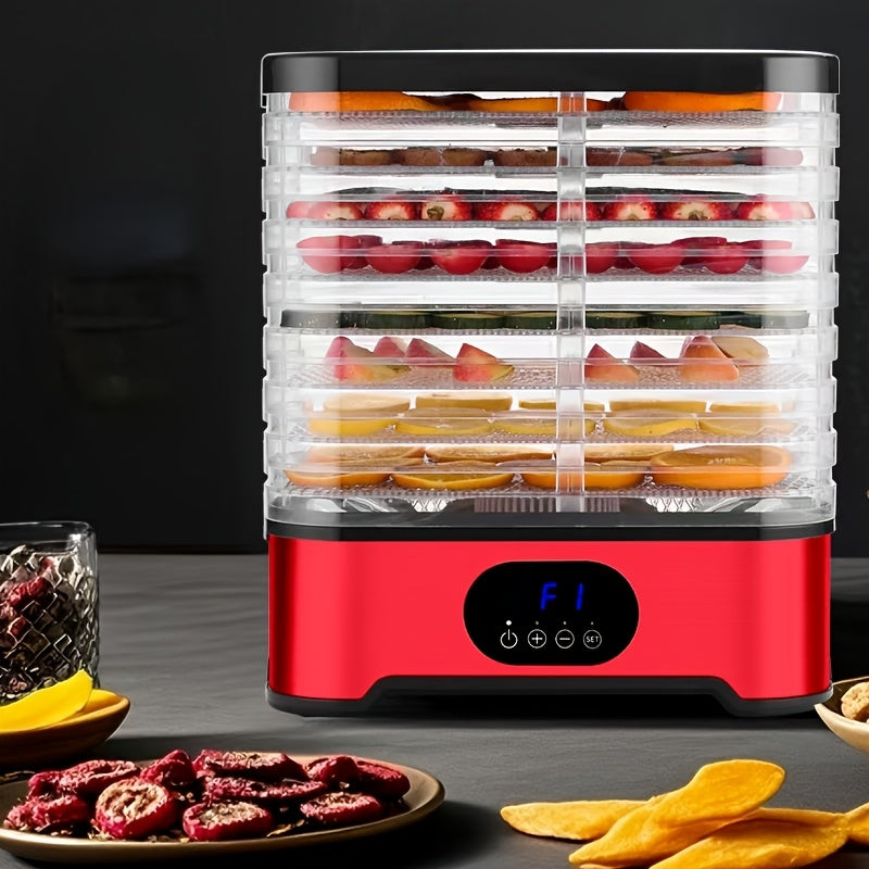 Food Dehydrator with digital timer LED display temperature control drying fruits tea snacks meat 360° hot air 3-speed