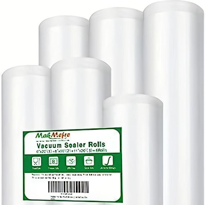 6-to'plam vakuum bilan yopilgan sumka rulolari 15.24cm x 20', 20.32cm x 20', 27.94cm x 20' oziq-ovqatni saqlash uchun