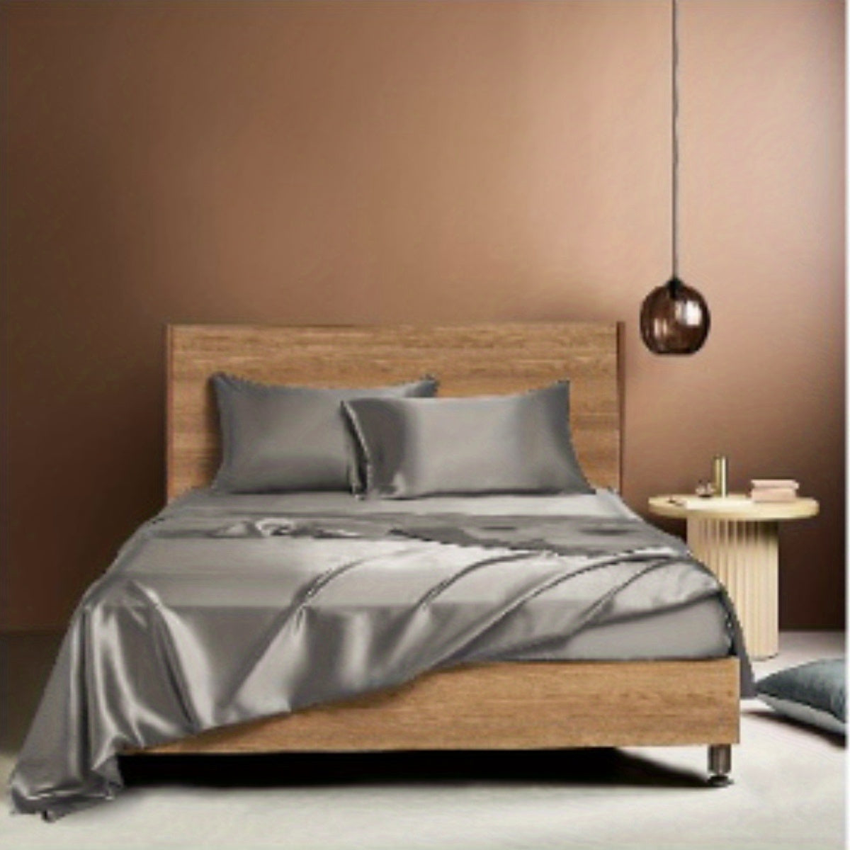 Satin Sheet Set 3 or 4 Piece Includes Fitted Flat Sheets and Pillowcases