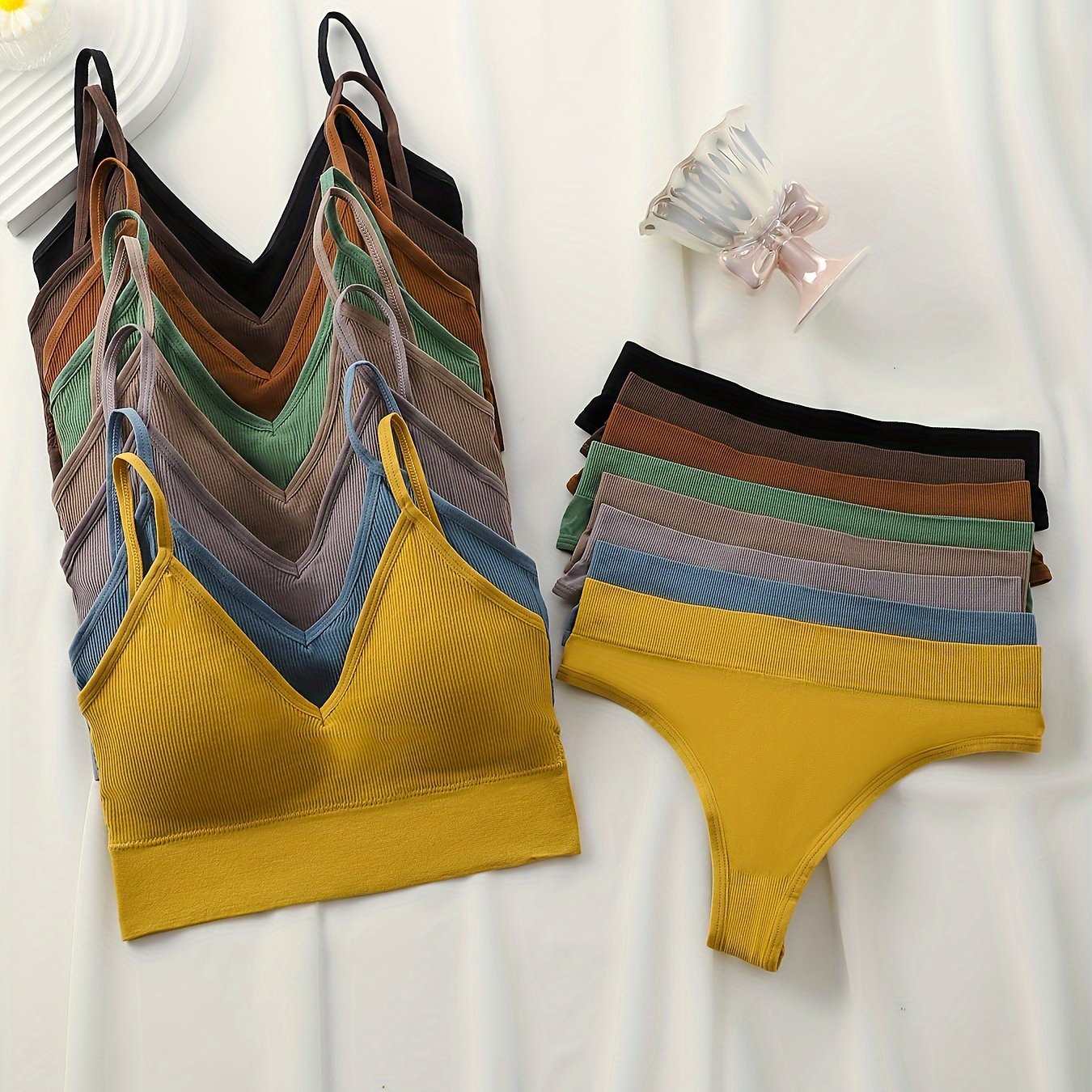 Women’s Seamless Lingerie Set 8-Piece Comfortable Soft Fabric