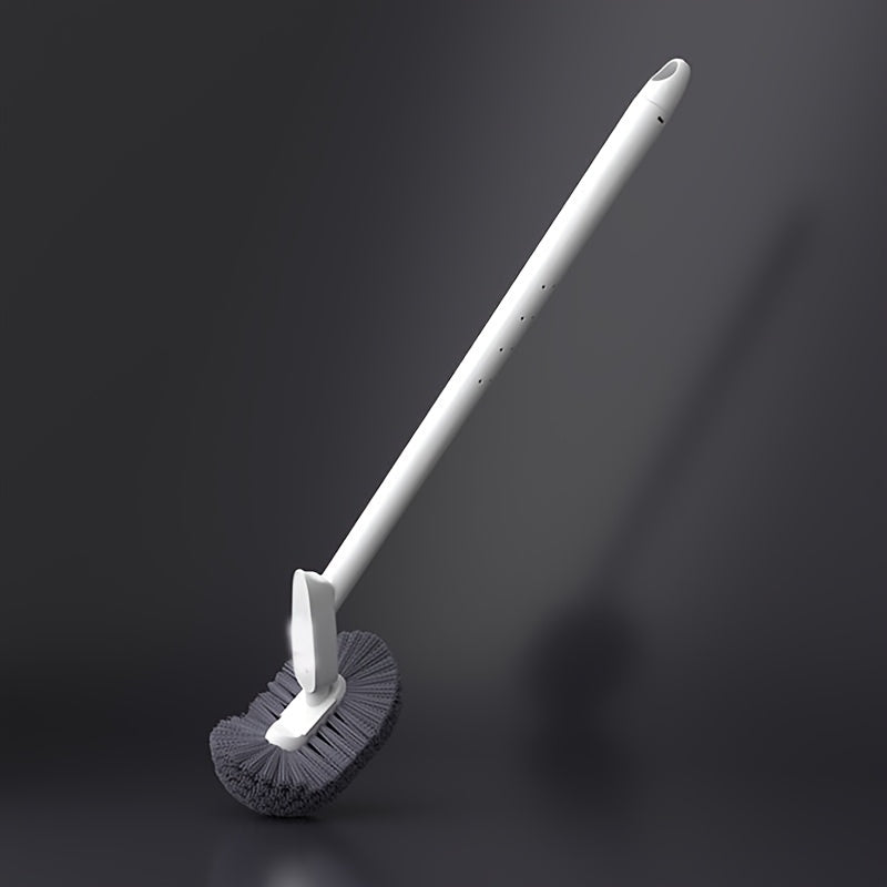 Ergonomic Long Handle Toilet Brush with C-Shaped Head Bathroom Cleaning Tool