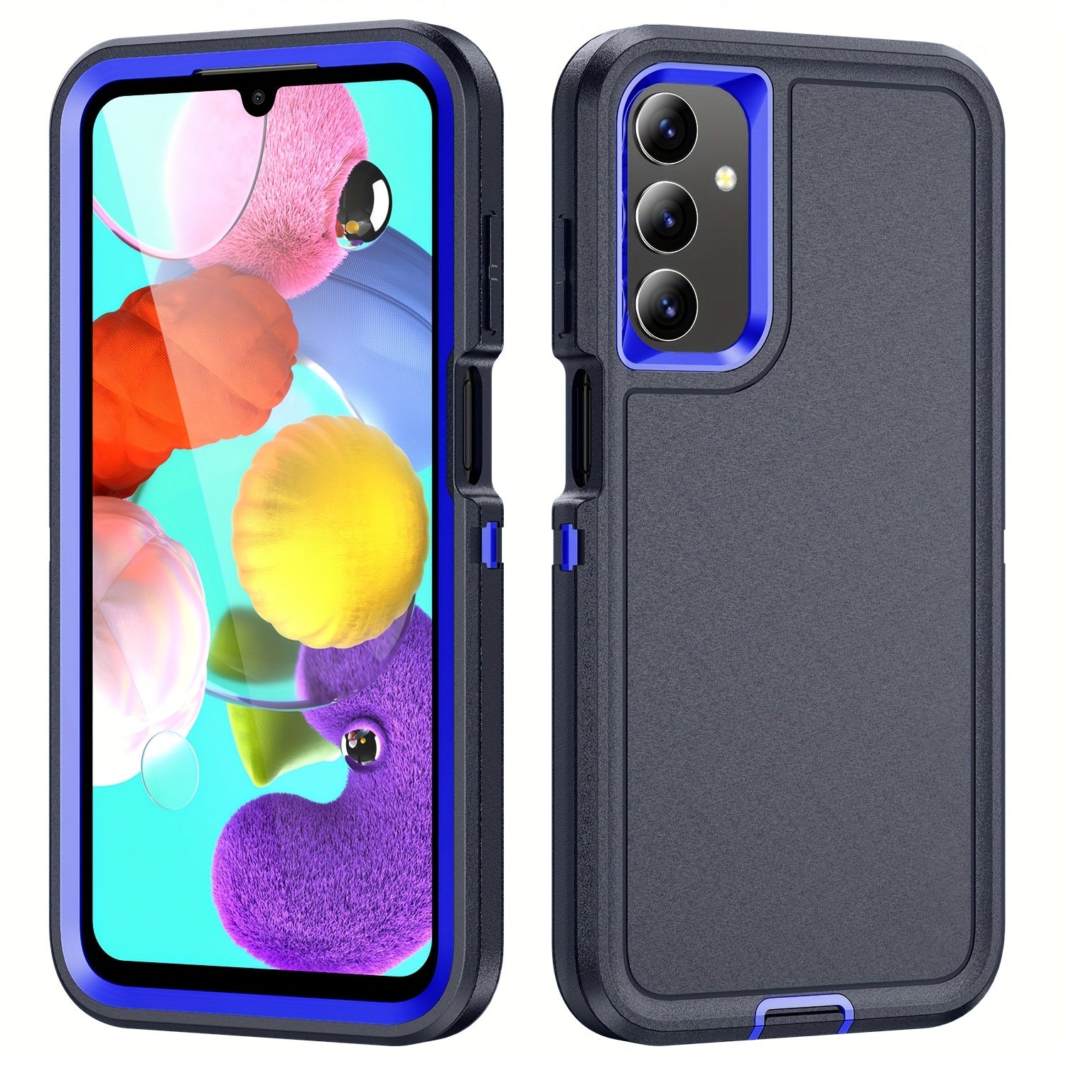 3-в-1 Ударопрочный чехол для ПК и телефона Samsung A15 A14 A13 A04s A54 A53 Всесторонняя защита