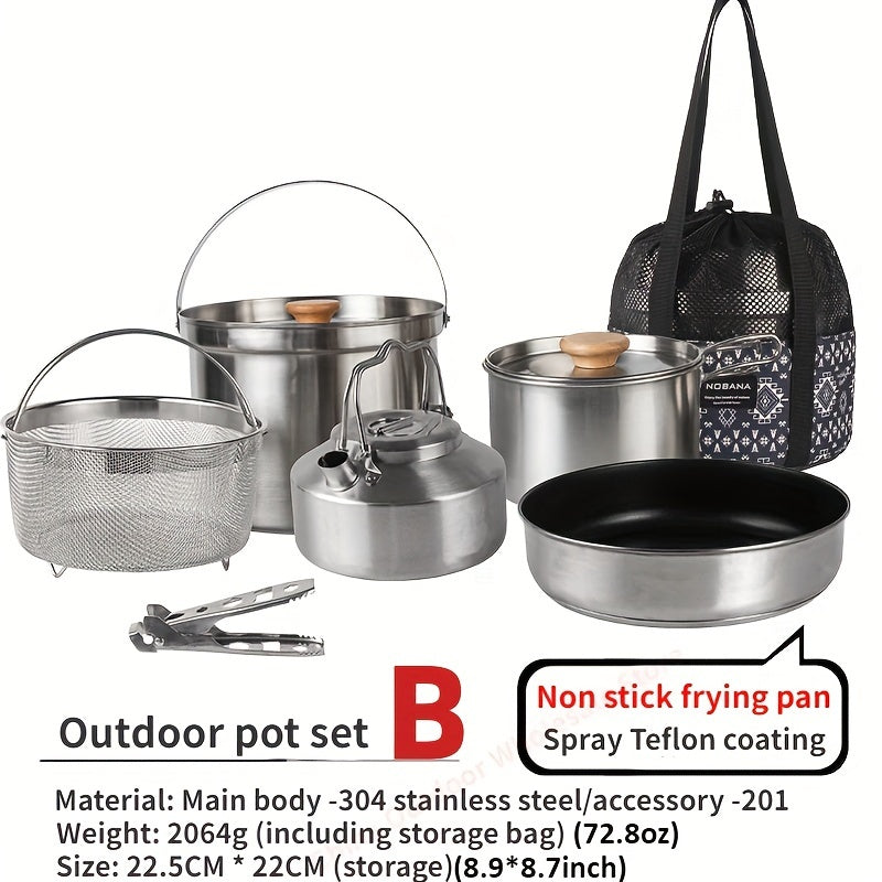 Stainless Steel Pot Set 304 Durable Cookware Kitchen Essential