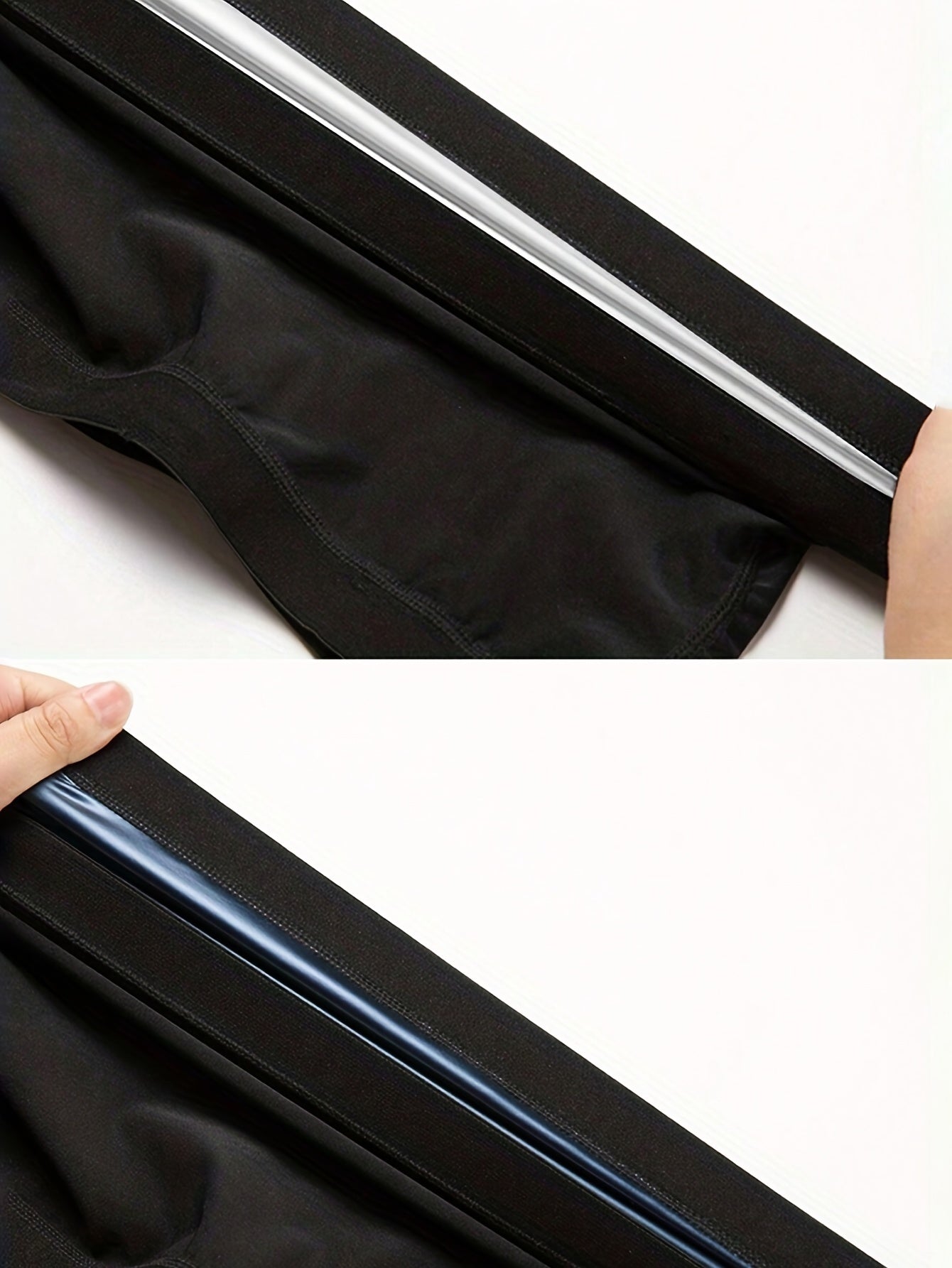 Men's Waist Trainer Belt High Elasticity Polyester Spandex Adjustable Black All-Season