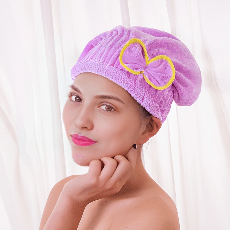 Microfiber Hair Dryer Hood Bow Travel Bath Accessory for Rv Family