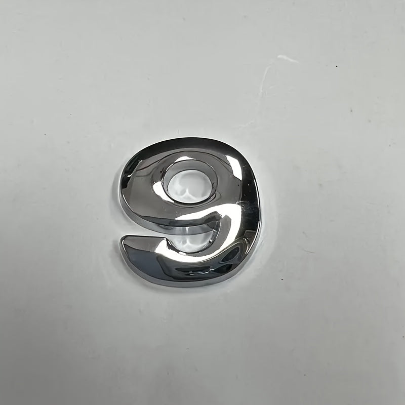 3D металлическая алфавитно-цифровая автомобильная наклейка с отражающим серебристым покрытием, долговечный акцент на кузов