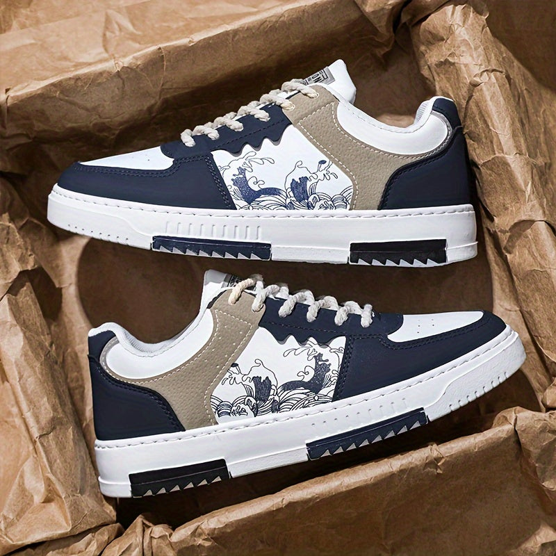 Men's Casual Low Top Sneakers Fabric Lining TPU Sole Solid Color Versatile Fit