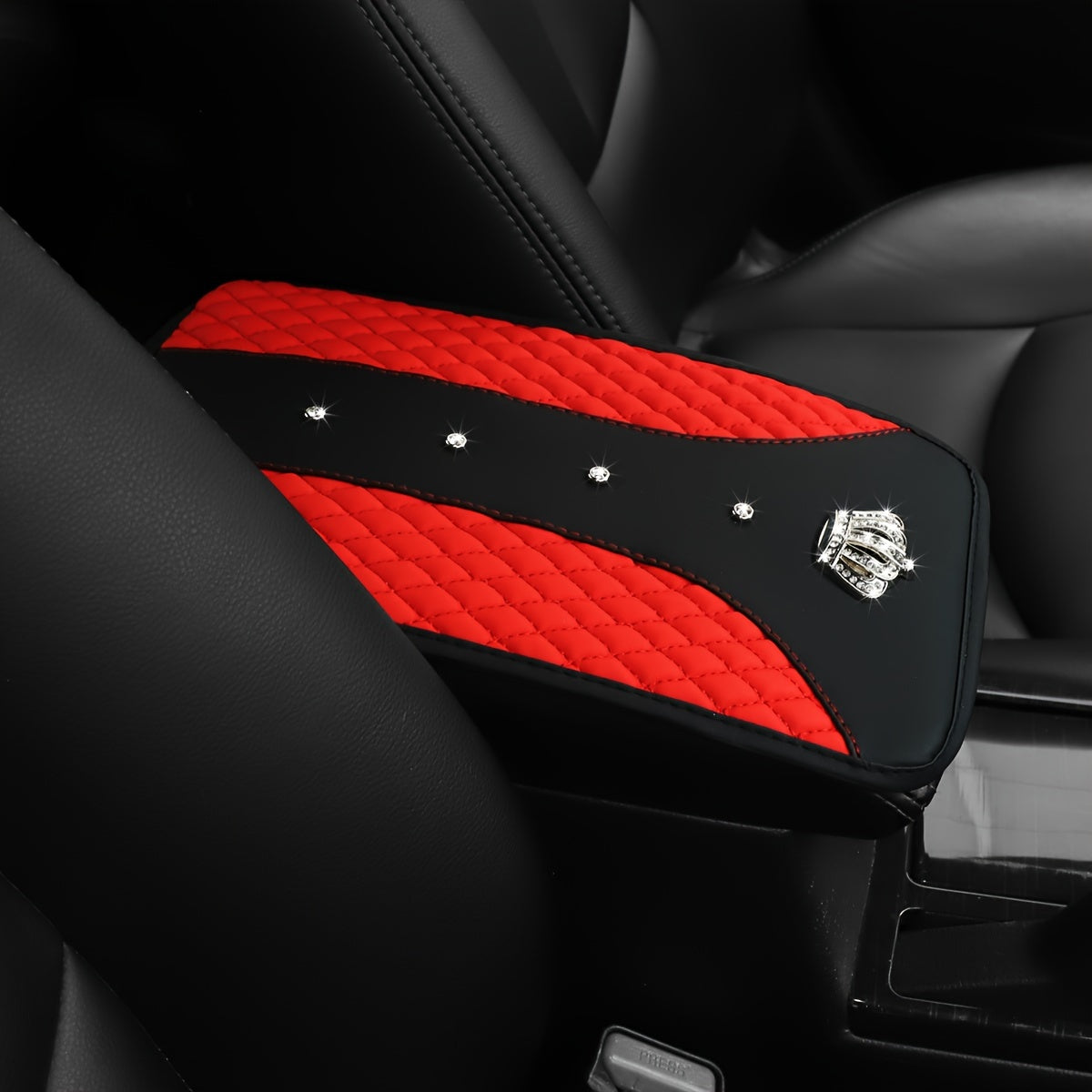 Автомобильный аксессуар Чехол для консоли из искусственной кожи, водонепроницаемый, с дизайном в виде алмазной короны