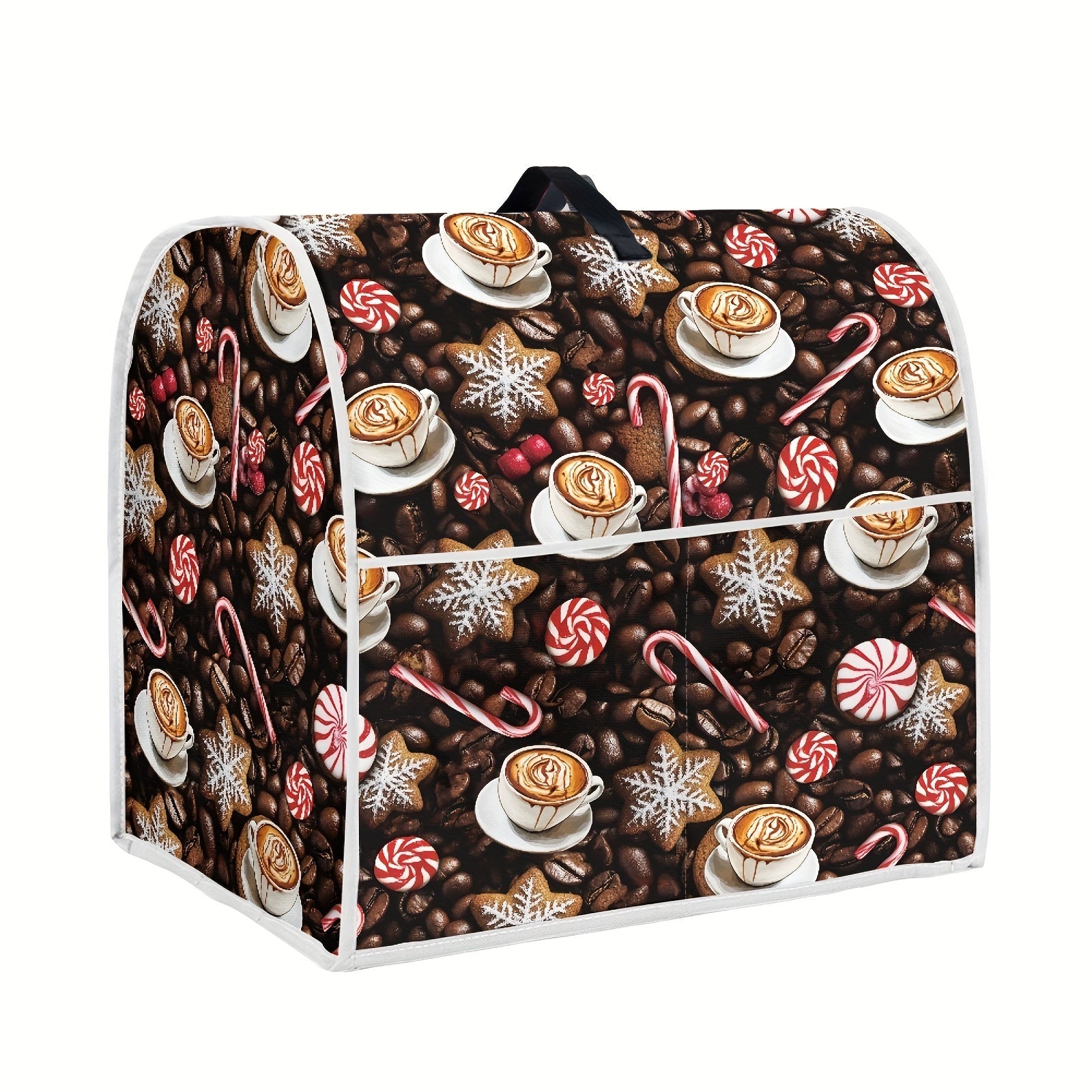 Kitchen Appliance Cover for Mixer and Coffee Machine Foldable Dust Cover with Pocket and Handle