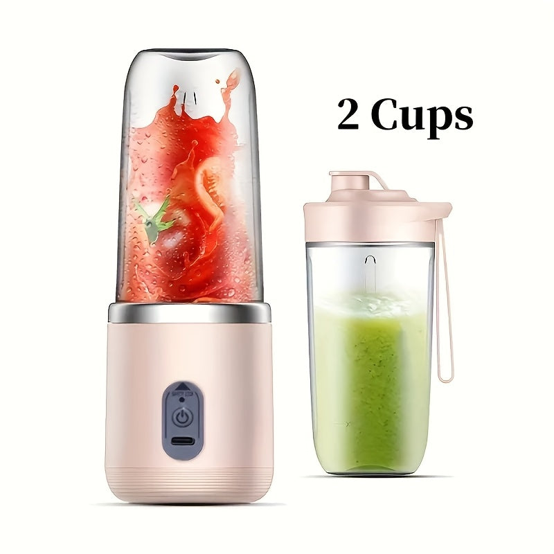 Portable 2-in-1 Blender Mini Juicer USB Rechargeable for Travel and Home