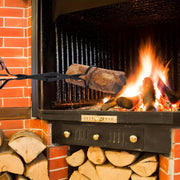 Collapsible Fireplace Poker Set 2 Pieces Rustproof Black Indoor Outdoor Use