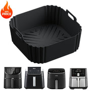 8.86-Inch Reusable Silicone Square Liners for Air Fryers Non-Stick Heat Resistant Baking