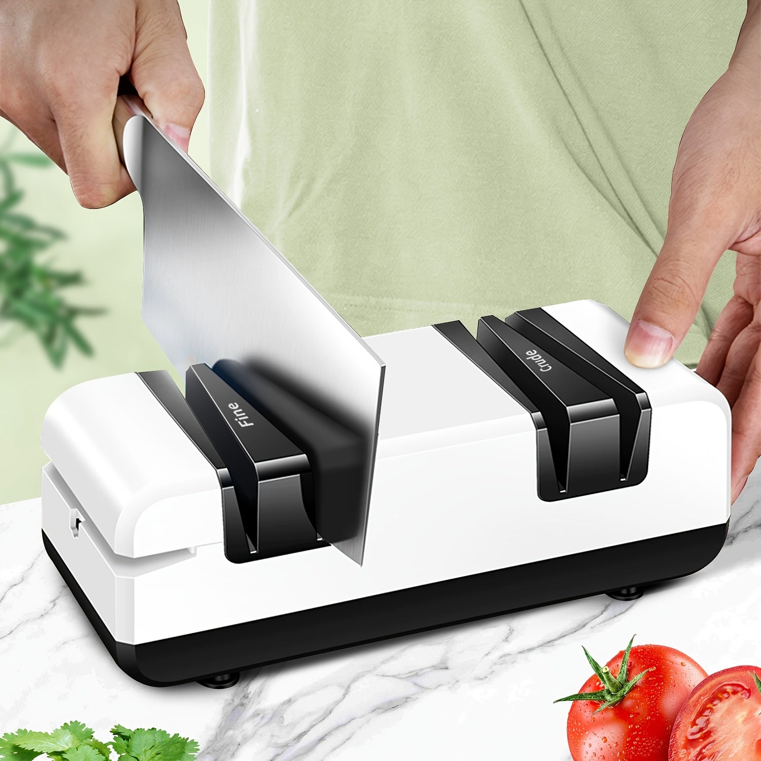 Электрическая точилка для ножей из ABS материала 220-240В 3 корундовых колеса Кухня Шеф Спорт