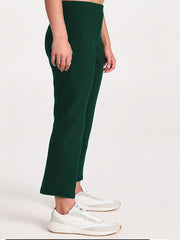 Pantalones rectos de talla grande para mujer, de poliéster y mezcla, casuales, de color sólido