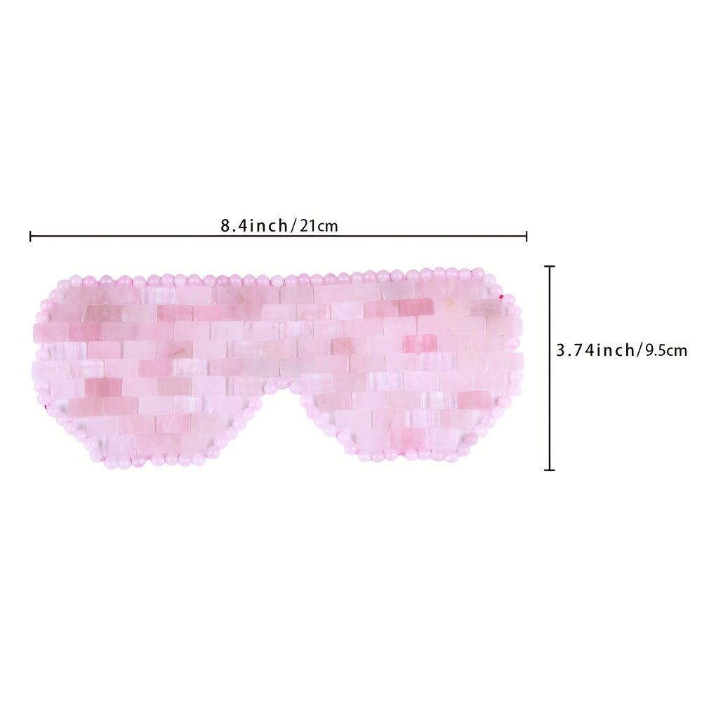 Natural Stone Eye Mask Rose Quartz Amethyst Obsidian Green Aventurine Yellow Tiger Eye Relaxation Sleep Mask