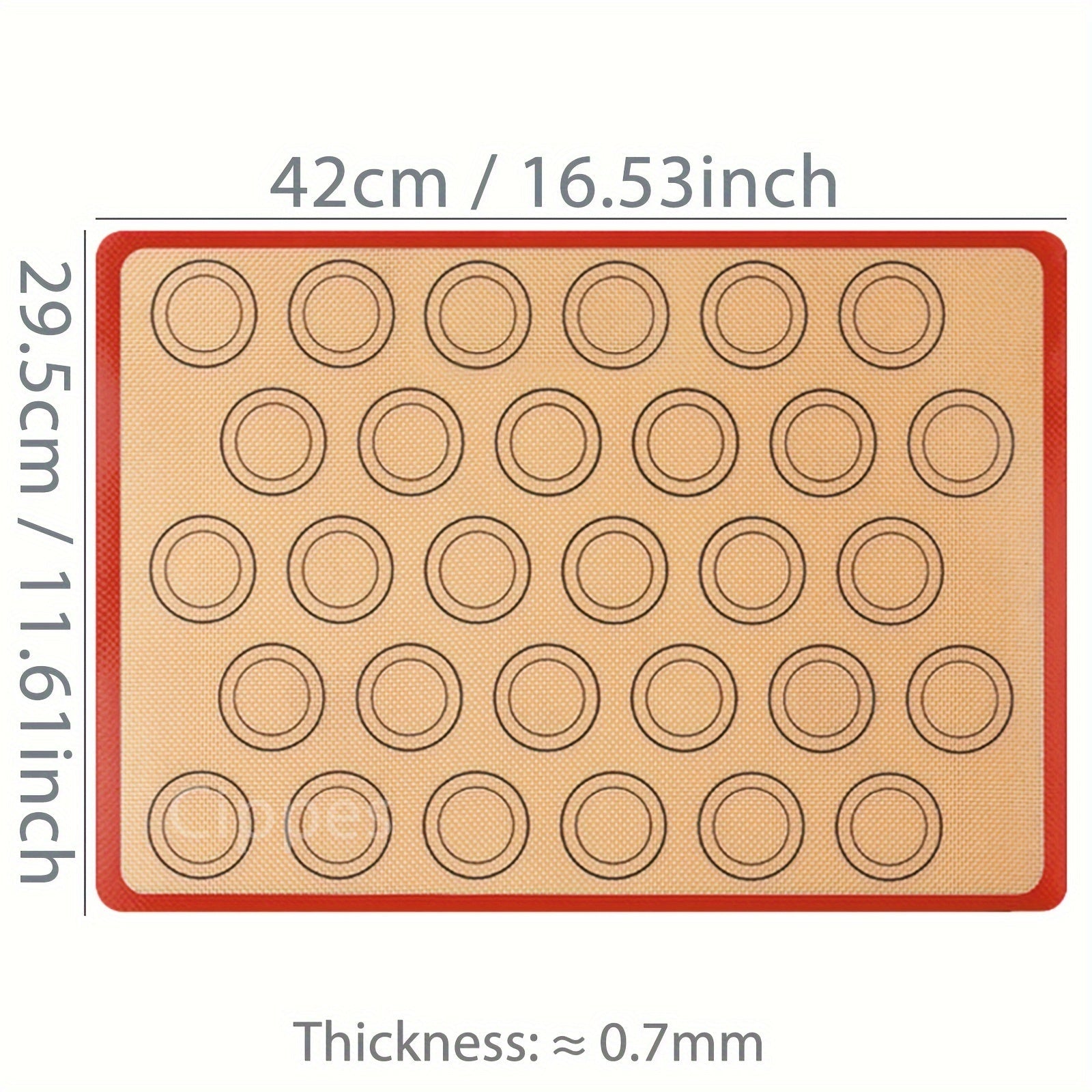 Silicone Baking Mat 41.91cm x 29.46cm Non-Stick Heat Resistant Reusable