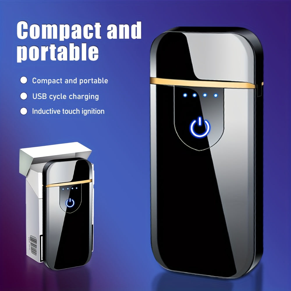 Uniseks qayta to'ldiriladigan to'liq ekranli sensorli ikki tomonlama olovli kreativ sovg'a