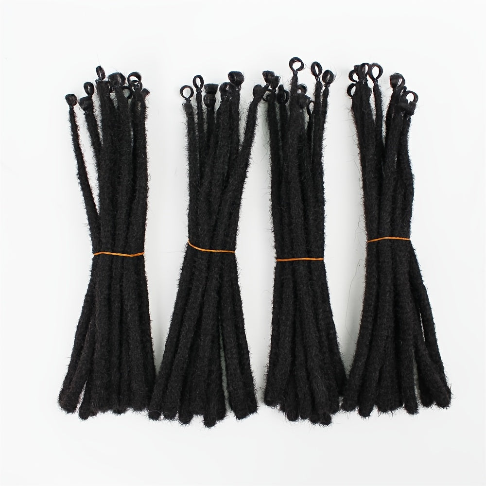 Qora Dreadlocks soch kengaytmalari 27.94cm Sun'iy crochet dreadlocks erkaklar uchun