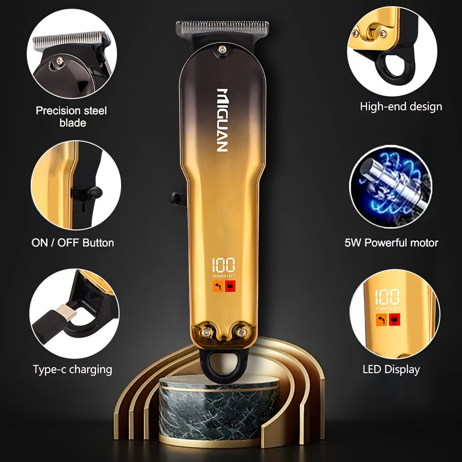 Digital Display Hair Clipper USB Rechargeable Trimming and Styling Tool for Men