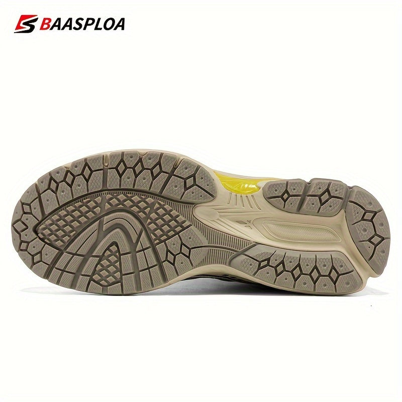 Men's Breathable Mesh Running Shoes with Slip-Resistant Sole and Lace Closure