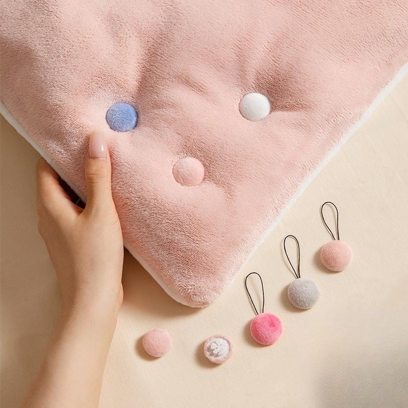 Grey Double-Sided Velvet Bedding Fasteners No-Pin Comforter Clips Non-Slip