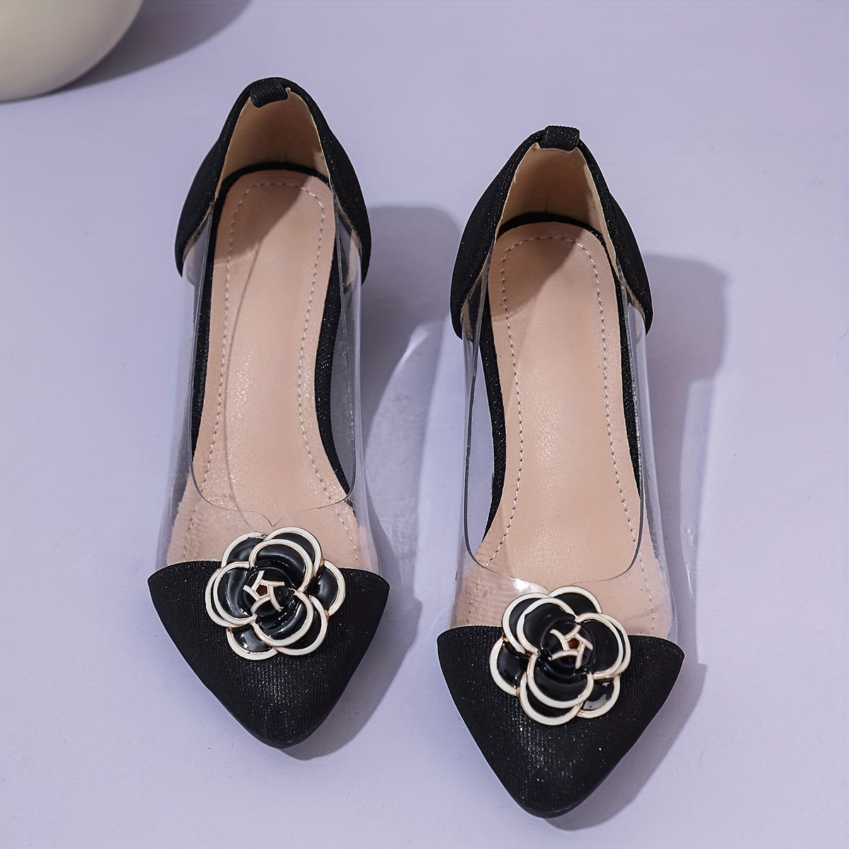 Girls' Princess Shoes Transparent Glitter Low Top PU Lining