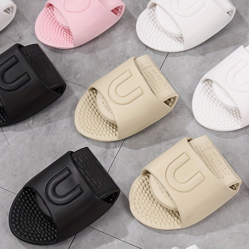 Unisex EVA Foldable Non Slip Bathroom Slippers for Travel Indoor Flat Shoes