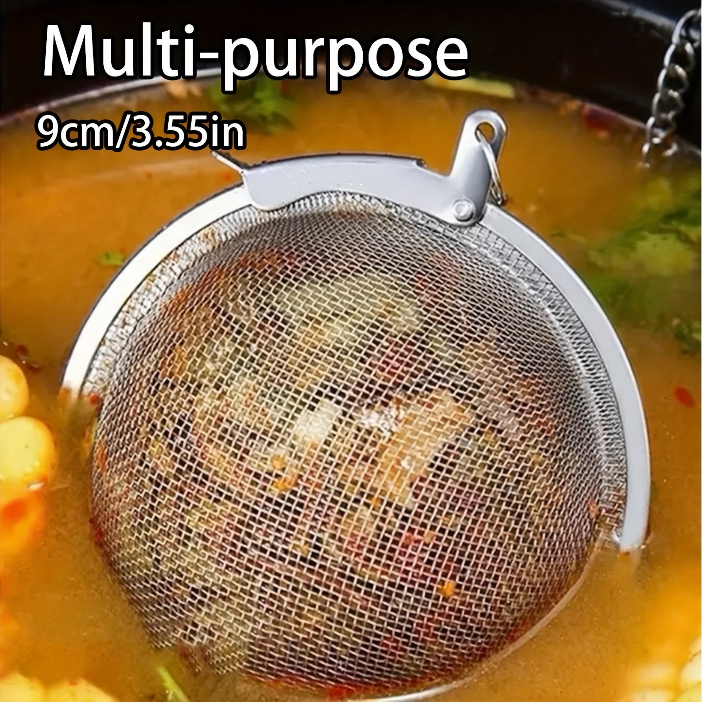 Шарик для заваривания приправ из нержавеющей стали - идеально подходит для заваривания чайных листьев и специй в супе, маринадов для мяса - отлично подходит для праздничной готовки (Рождество, Хэллоуин, Пасха, Ханука, День благодарения)