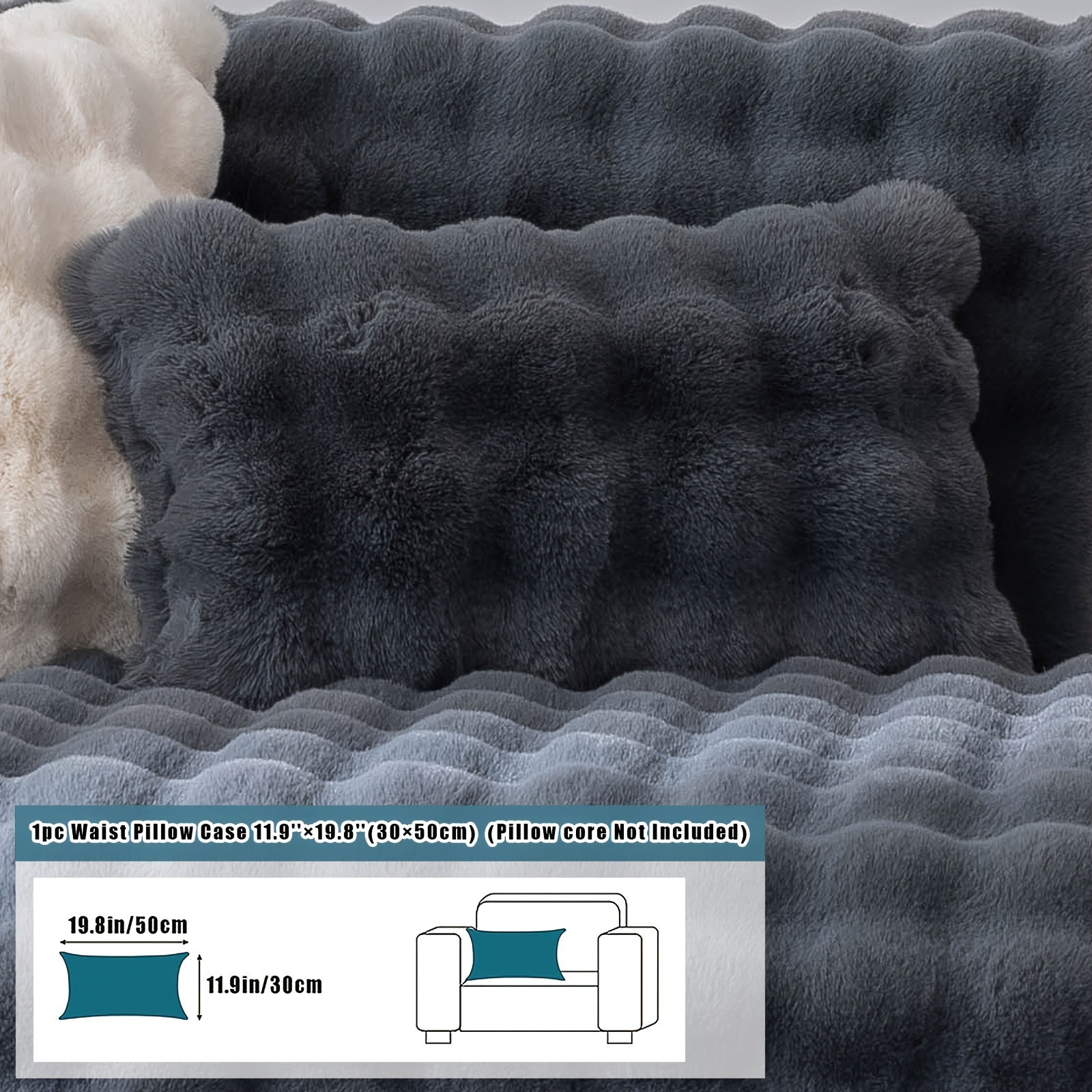 Имитация кролика плюшевая подушка-диван для домашних животных, дружелюбная к собакам с нескользящим чехлом для защиты мебели и декора в спальне, офисе или гостиной.