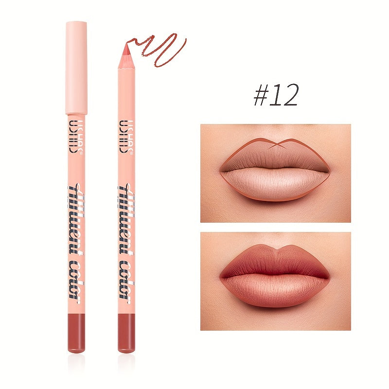 Women Natural Matte Lip Liner Set 8 Colors Waterproof Long-lasting Beauty