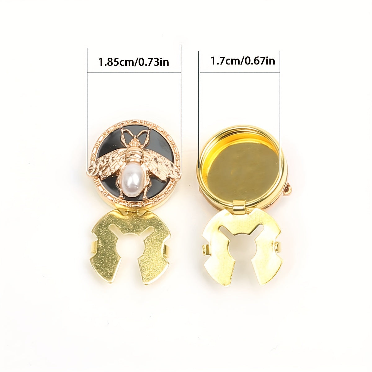 Golden Copper Bee Cufflinks and Shirt Buttons Set for Formal Wear