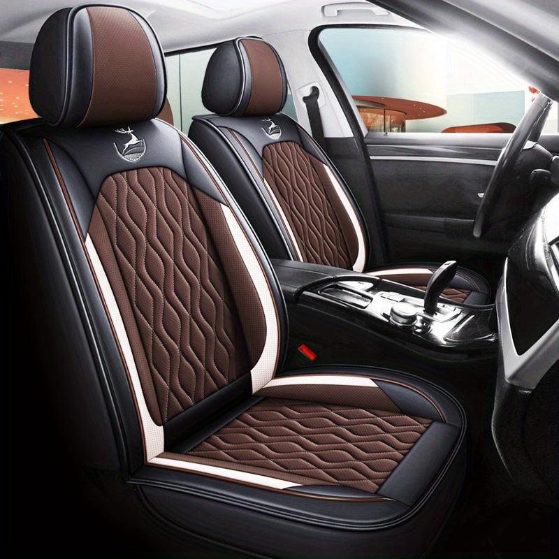 Boshqa ranglarda, oson o'rnatiladigan, besh o'rinli avtomobil o'rindiq qoplamalari to'liq to'plami