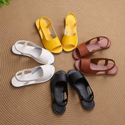 Women's Summer Flat Sandals Adjustable Ankle Strap Open Toe Rubber Sole