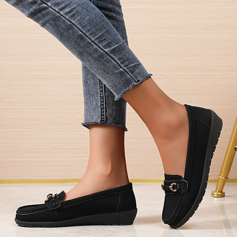 Ayollar uchun zamonaviy, qulay, yopishmaydigan loaferlar, kundalik kiyim uchun, burmalı bilan, bir nechta ranglarda