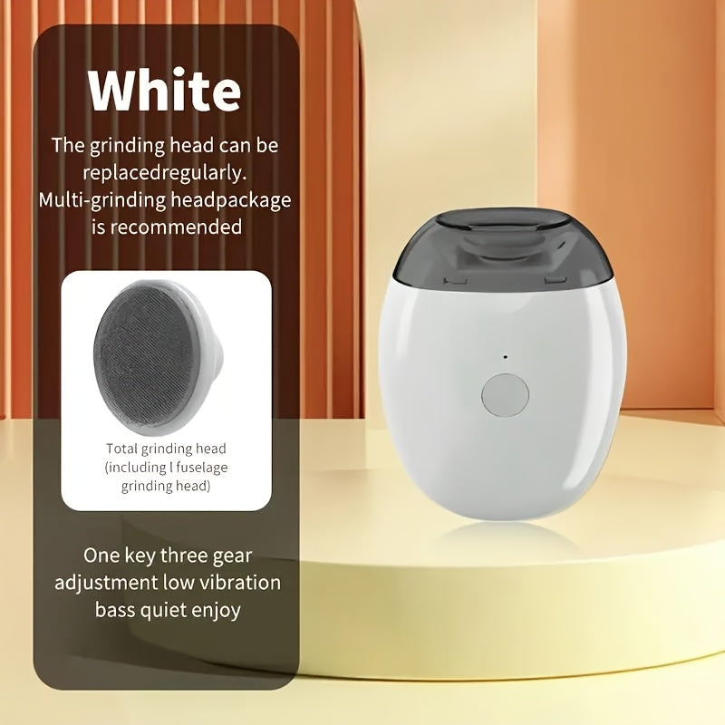 Portable Electric Nail Clipper with USB Rechargeable 3-Speed Adjustable Quiet Operation LED Light