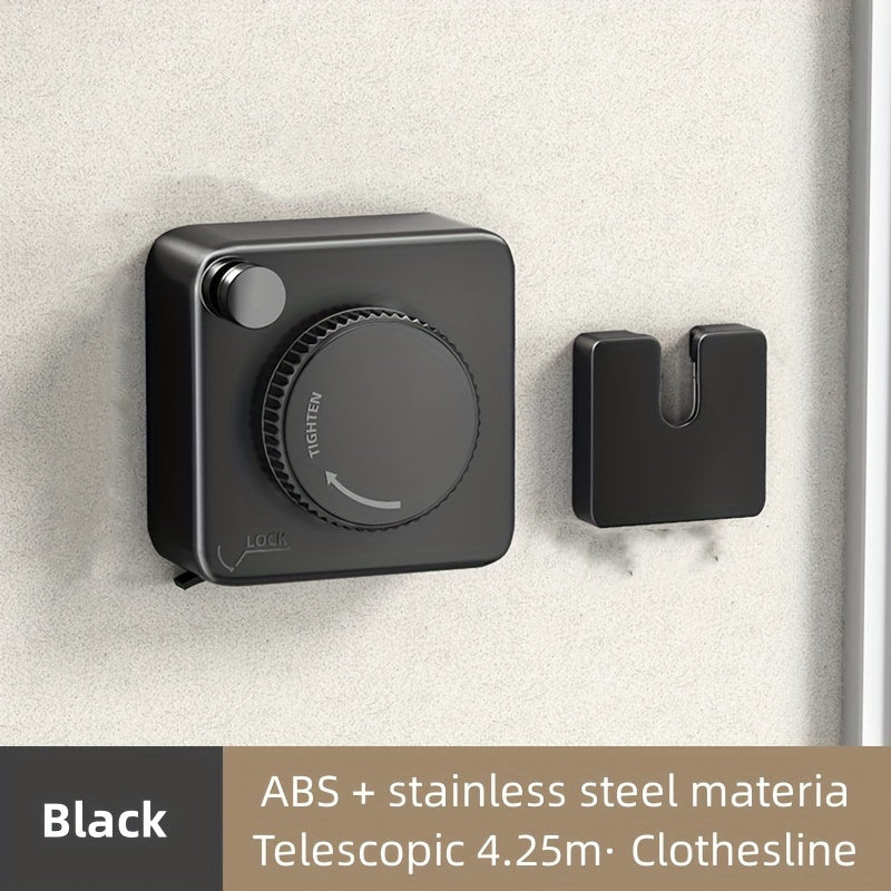 Идеальное решение для нужд сушки в помещении, этот прочный выдвижной катушечный шнур для одежды из нержавеющей стали 304 имеет длину 4,25 метра. Идеален для арендуемых комнат или балконов, он прекрасно подходит для развешивания полотенец, одеял и белья.