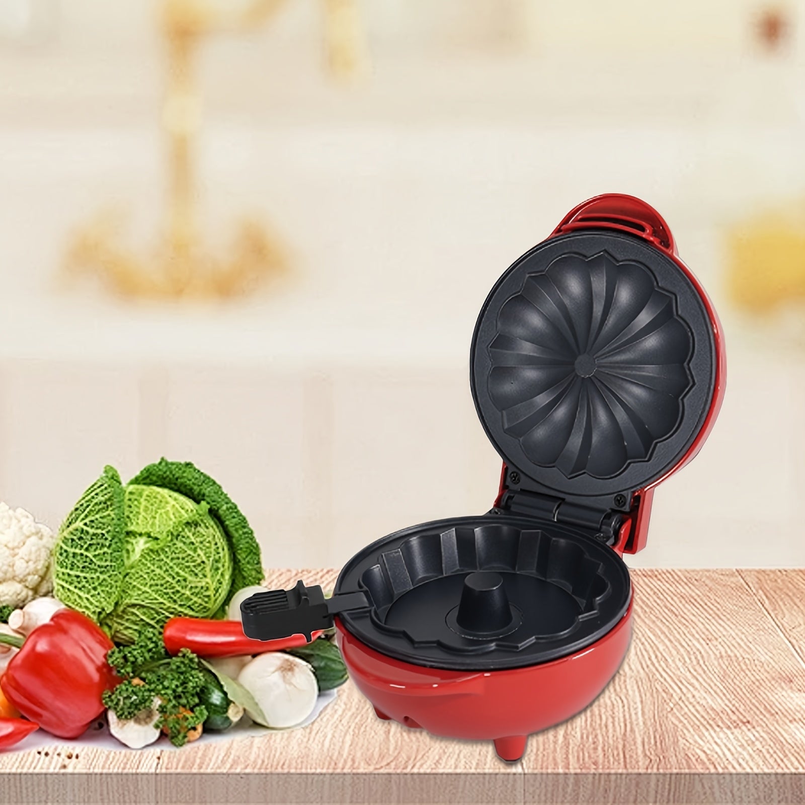 Pequeña máquina eléctrica de desayuno para cocina, para gofres y sándwiches