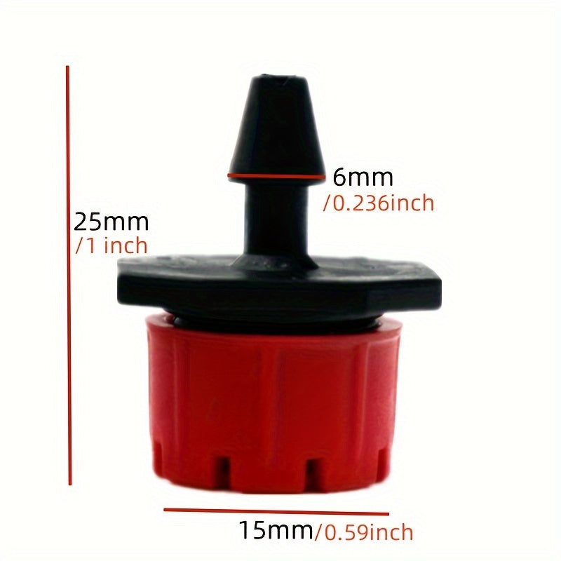 250 регулируемых красных капельных оросителей с 8 отверстиями и контролем потока