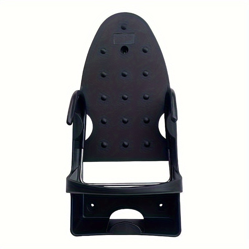 Soporte de pared para tabla de planchar con estante de PBT resistente al calor y ganchos para dormitorio, baño u oficina negro o blanco