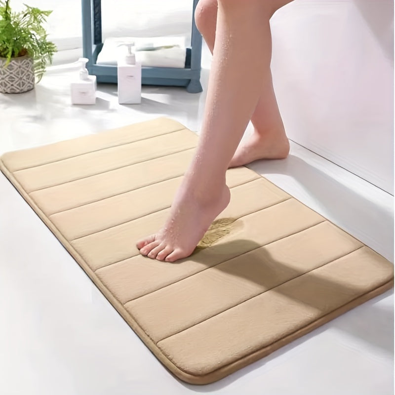 Yumshoq Flanelli Chiziqli Kirish Eskiyasi - Sirpanmaydigan, Singdiruvchi, Tozalash Oson - Yashash Xonasi, Hammom, Oshxona Uchun Ideal - 3 Ta Rang Variantida Mavjud