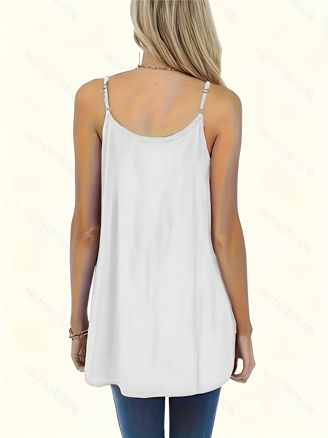 Women's Summer Casual Solid Color Three-Piece Vest Set with Pleated Straps