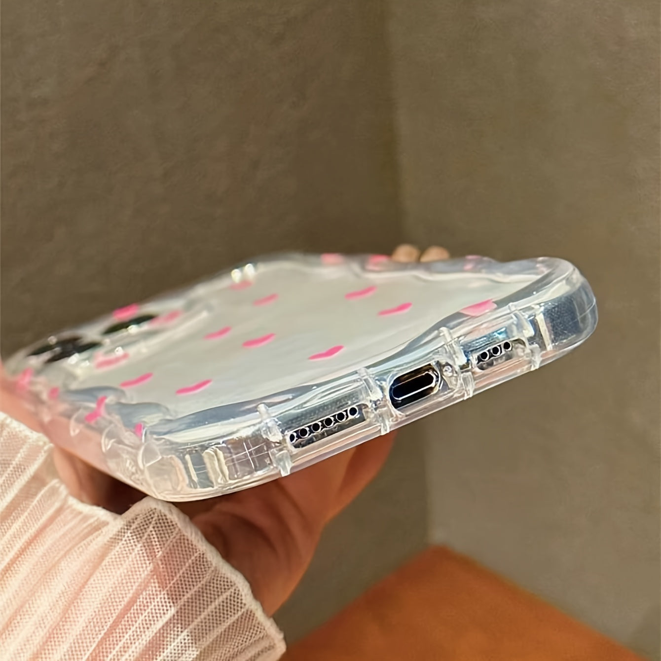 Pink TPU Phone Case for Apple Phones Colorful Anti-Fall Cover