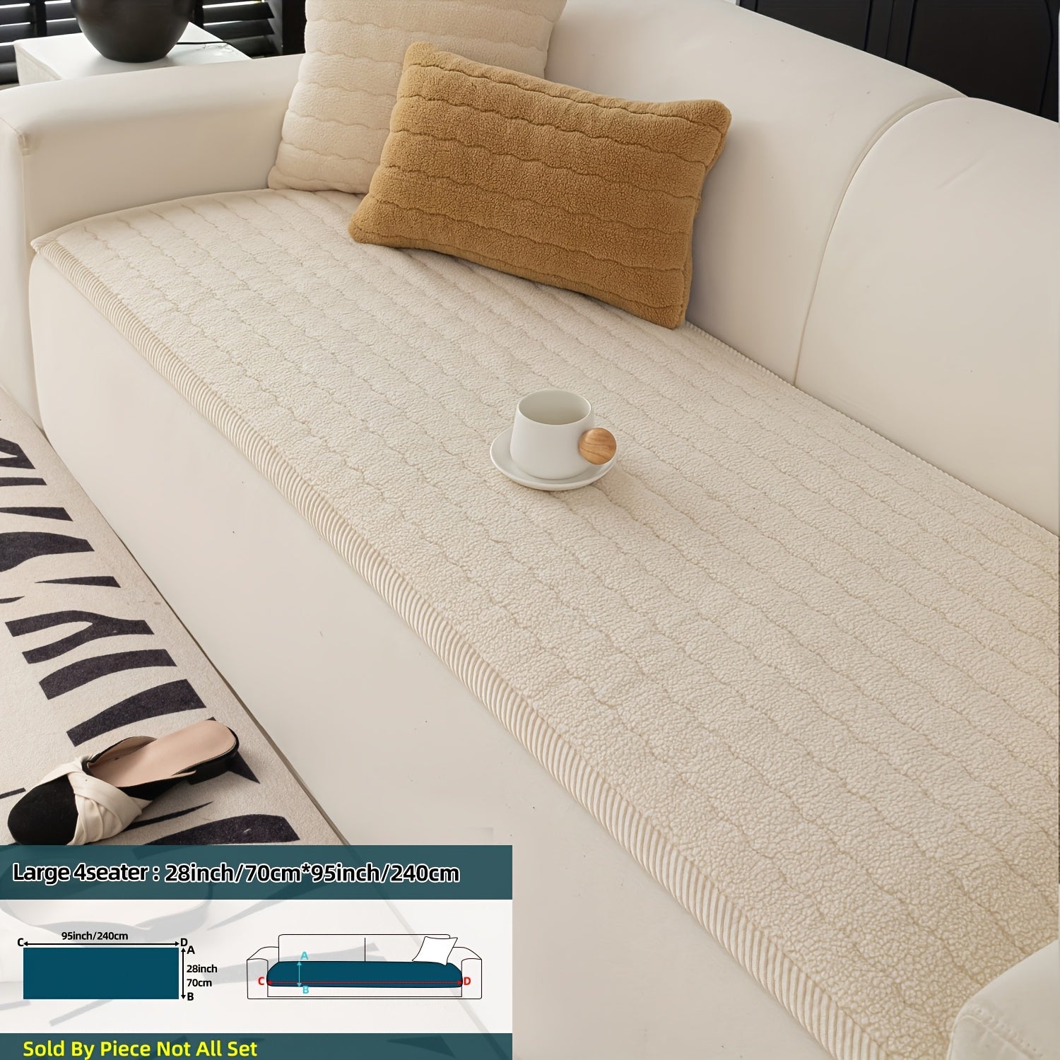 Bohemian Style Washable Pet-Friendly Non-Slip Sofa Cover for Living Room and Office