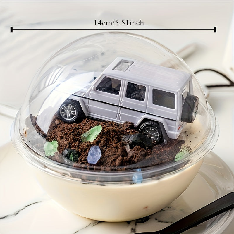 10 ta aniq doira shaklidagi mousse tort konteynerlari, ovqatga xavfsiz, pikniklar, lagerlar, tug'ilgan kunlar uchun