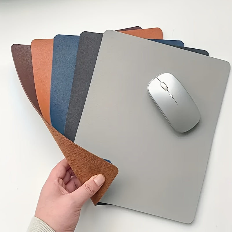 Artificial Leather Mouse Pad for Home Office and Student Use Black 9x7 Inches